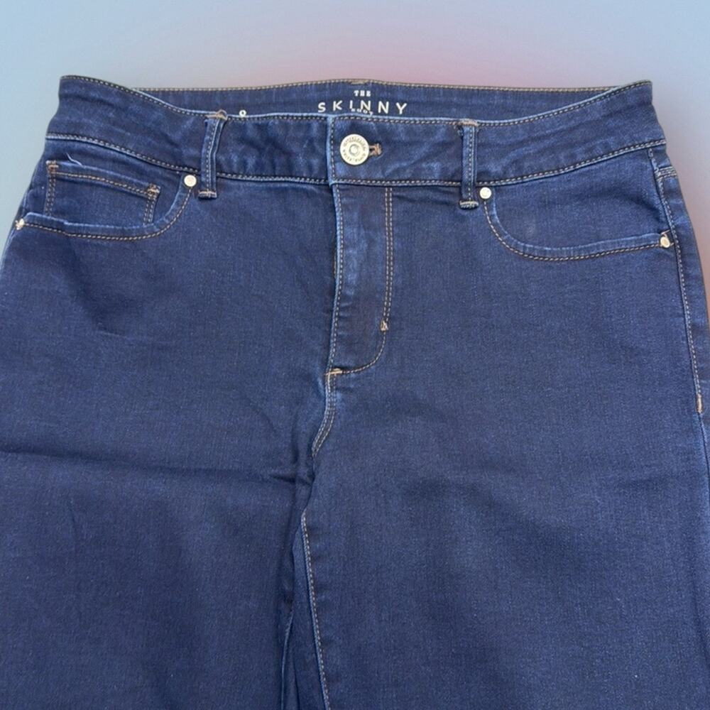 WHBM Women’s 8 LONG THE SKINNY BOOT Blue Jeans